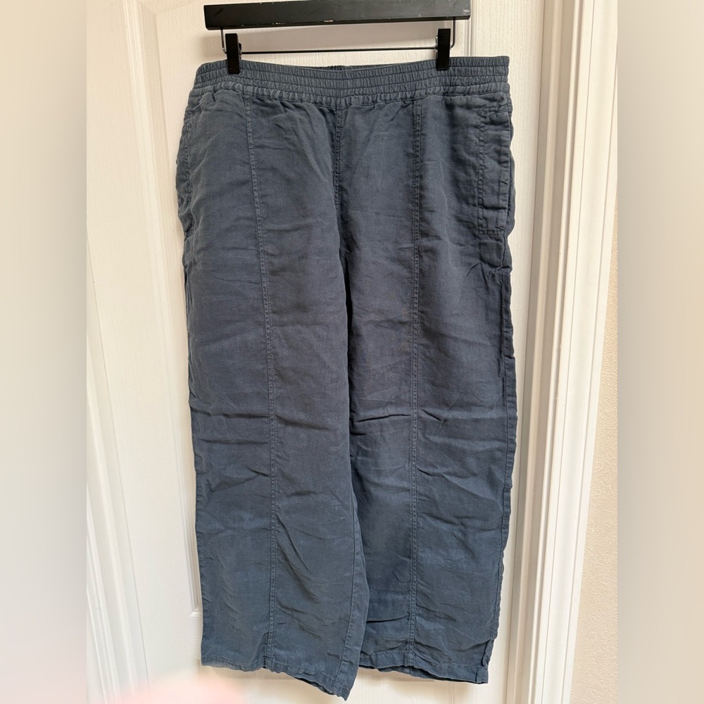 Wrap Linen Wide Leg Pants size 14